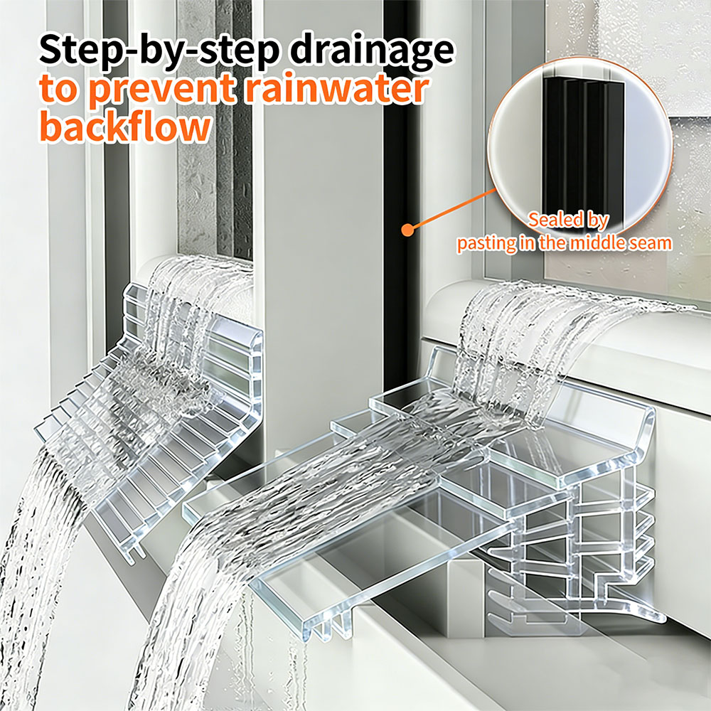 Window Lock Bar - แถบซีลกันน้ำแบบใส 1.5 ม./1 ม. แถบกันน้ำติดกระจกแบบมีกาวในตัว แถบกั้นลมประตู