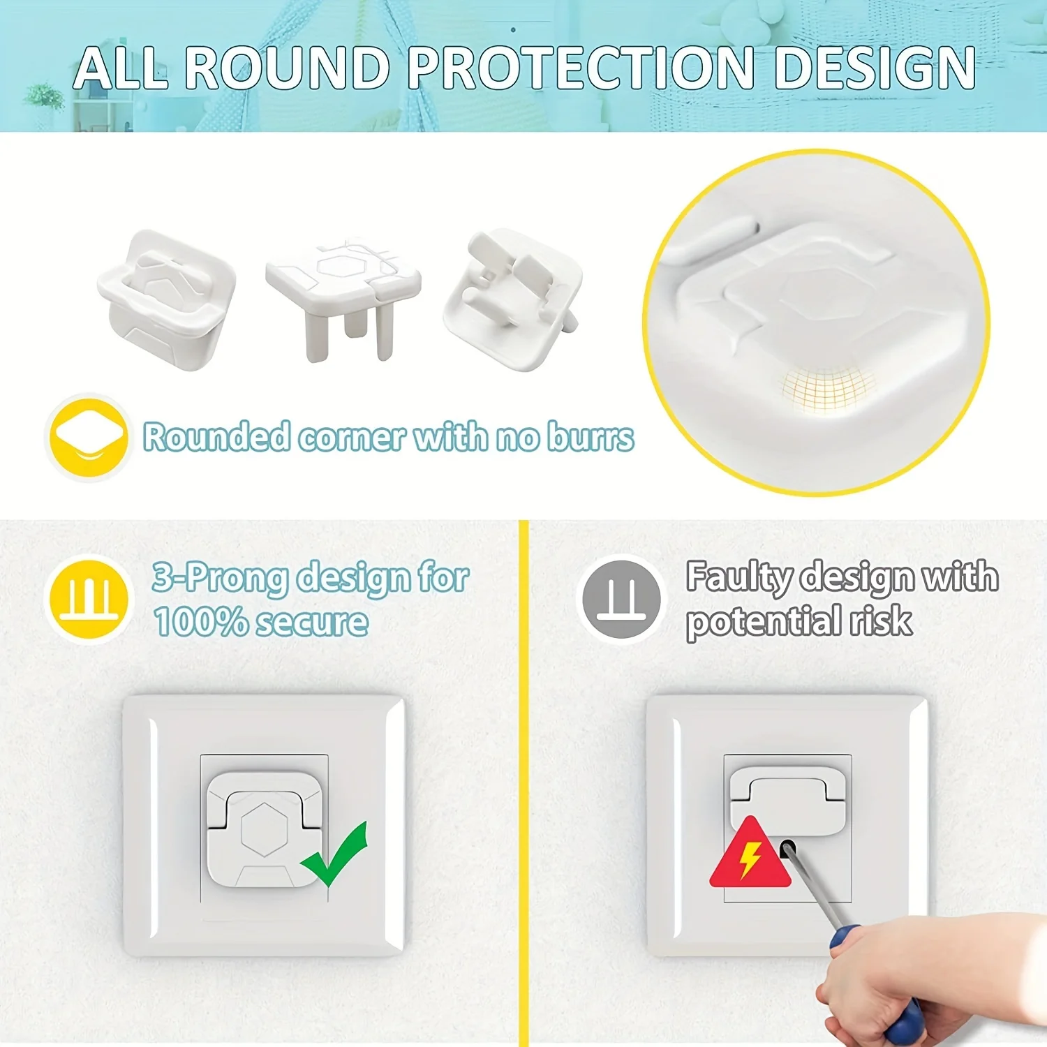 ฝาครอบปลั๊กไฟป้องกันไฟดูดสำหรั - Outlet Cover Baby บทวิจารณ์และราคา