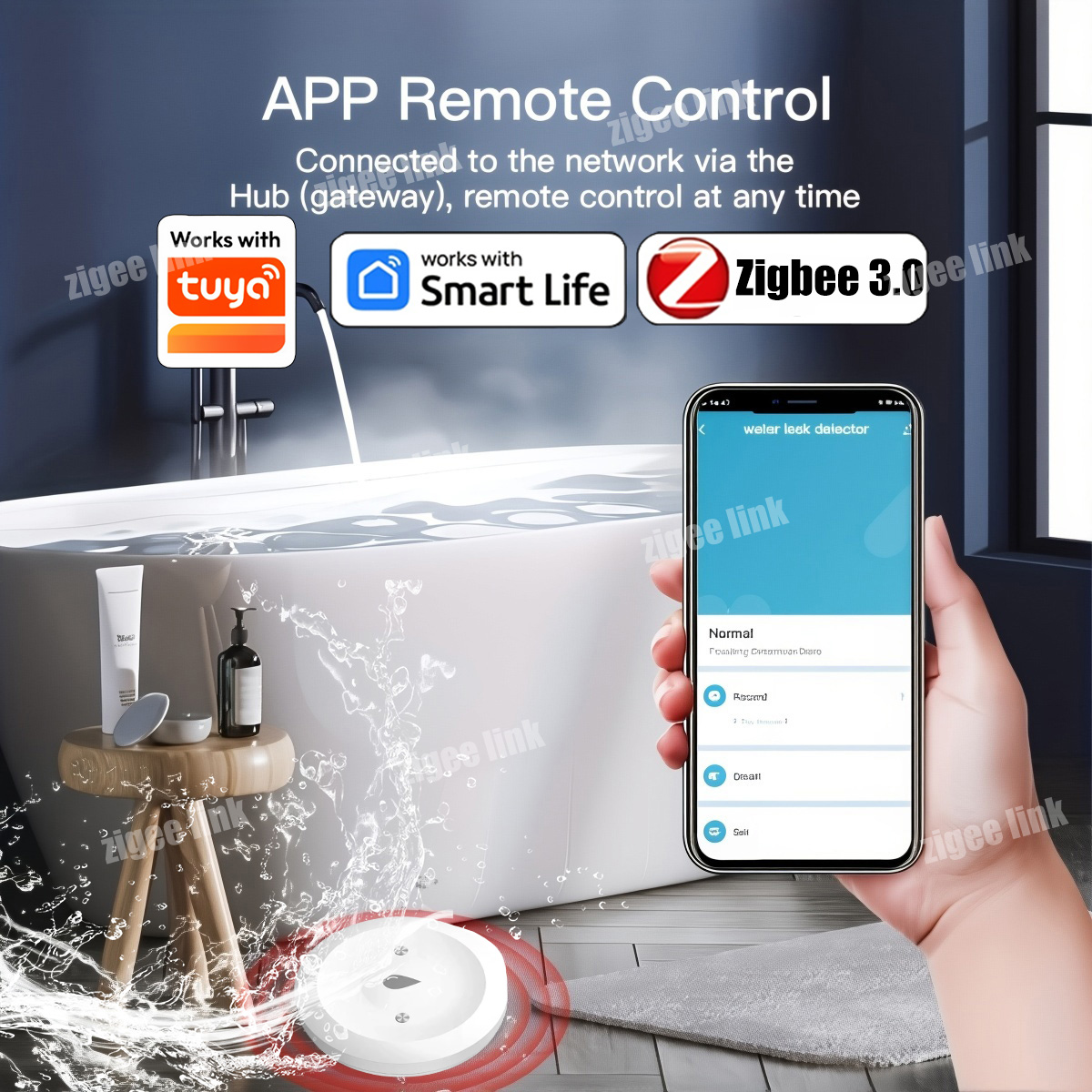 เซ็นเซอร์น้ำ ZigBee 3.0 เครื่อ - Water Alarm Sensor บทวิจารณ์และราคา